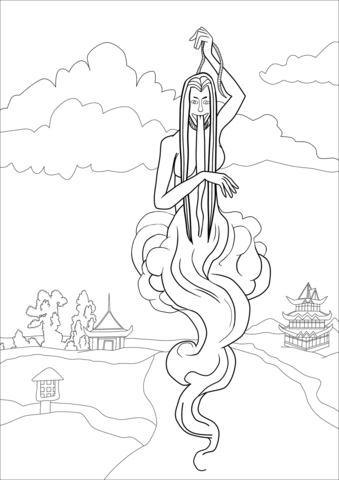 Diao Si Gui Coloring Page